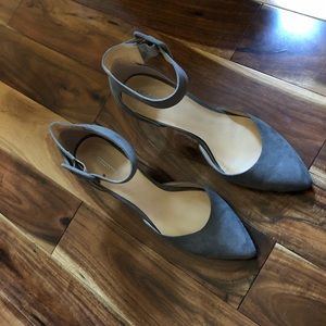 Liz Claiborne grey suede heels.